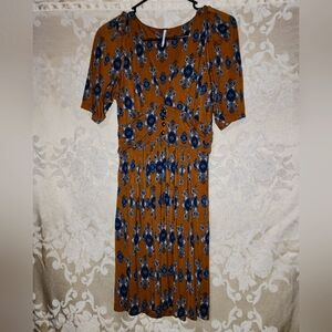 Free People floral dress short sleeve 4 button